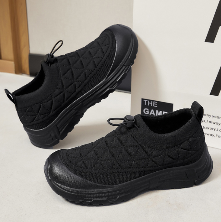 Women Casual Shoes Thick Sole Anti-slip Simple Style Versatile Running Driving Triple Black Khaki Purple Free shipping