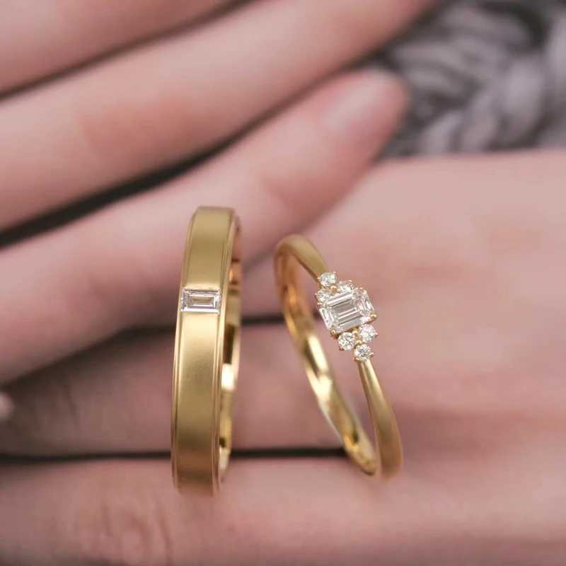 Designer Handcrafted Elegant Diamond Shape S925 Sterling Silver Mens Womens Couple Rings Engraved Wedding Engagement Gift W250207