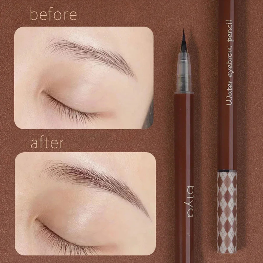 Ultra-fine Eyebrow Pencil Long Lasting Black Brown Waterproof Non-smudge Colorfast Natural Wooden Eye Brow Enhancer Pen Cosmetic 250206