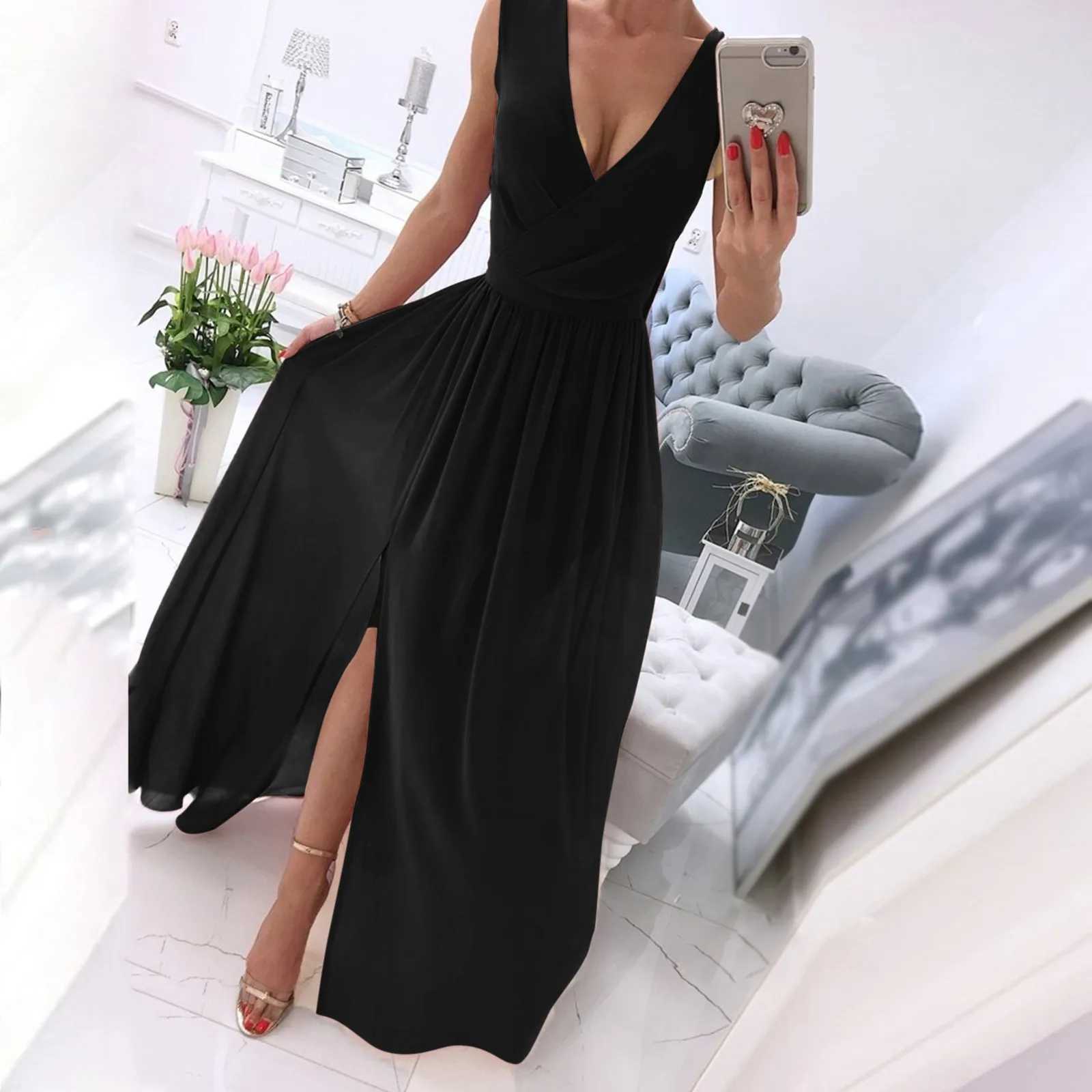 Women Evening Dress Formal Long Summer Fe Knitted Home Sexy Prom Vintage Luxury Soft Holiday Ele Party Dress For LadiesXJ2500207