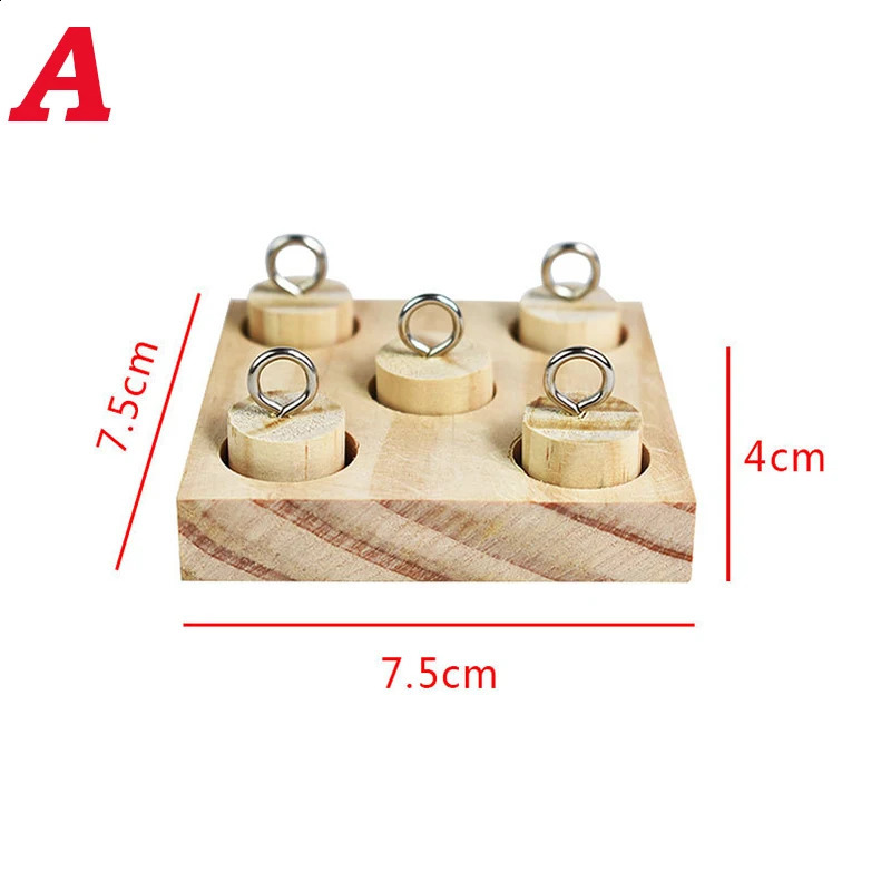 Bird Parrot Toys Wooden Interactive Training Block Puzzle DIY Toy Pet Educational Toys 250206