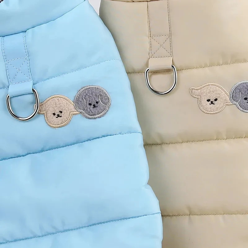 Dog Winter Clothes Puppy Warm Jacket Pet Coat for Small Medium Dogs Cats with D-ring Vest Chihuahua French Bulldog Costumes 250206