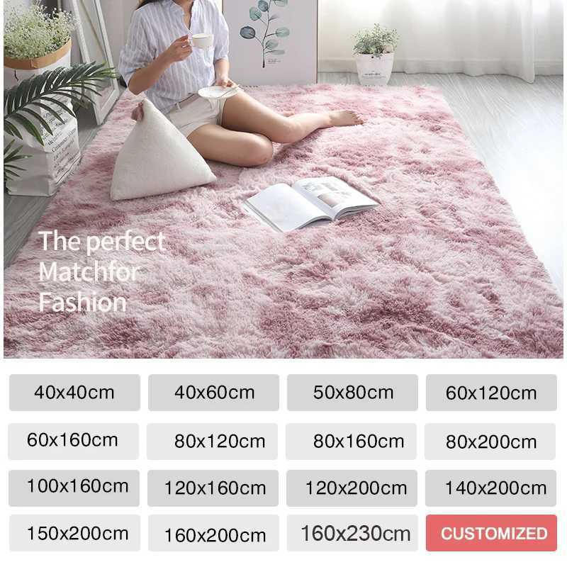 Pink Kids Carpet For Girls Bedroom Decoration Nordic large Living Rooms Rugs Fluffy Hall Carpets Soft Plush Nursery Play MatsC250207