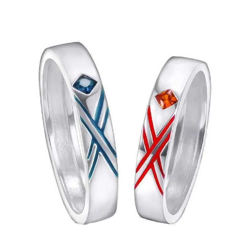 Dear Franxx Ring HIRO ZERO Two Role Playing Adjustable Neutral Couple Ring Jewelry Gift Party Accessories W250207