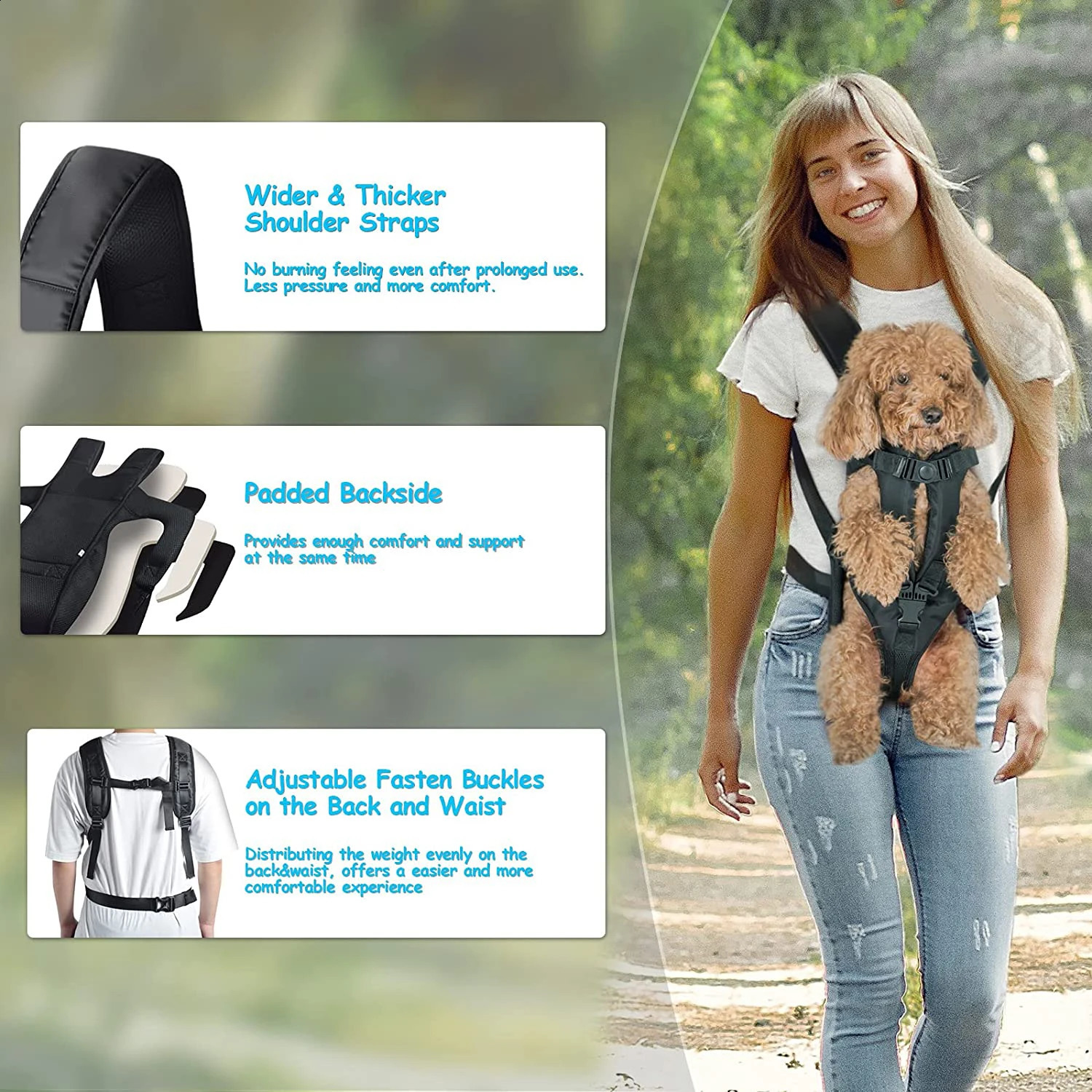 Pet Dog Bag Breathable Backpack For Dogs Cats Out Double Shoulder Portable Travel Backpack Outdoor Dog Cat Bag 250206