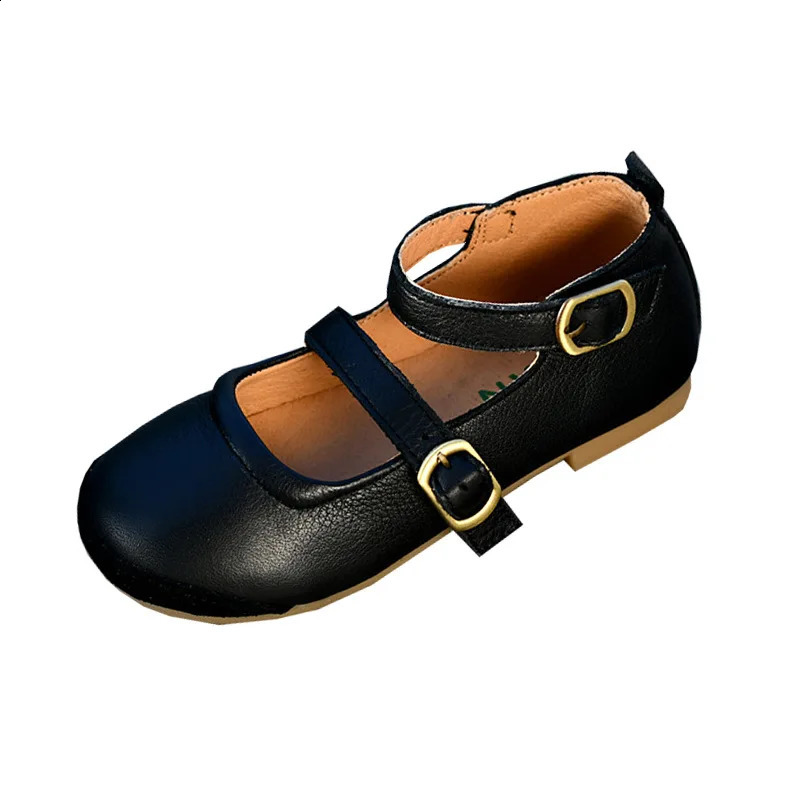 Genuine Leather Girls casual Shoes Autumn Children Shoes Student school Shoes High quality Infant Shoes Non-slip Princess Shoes 250206