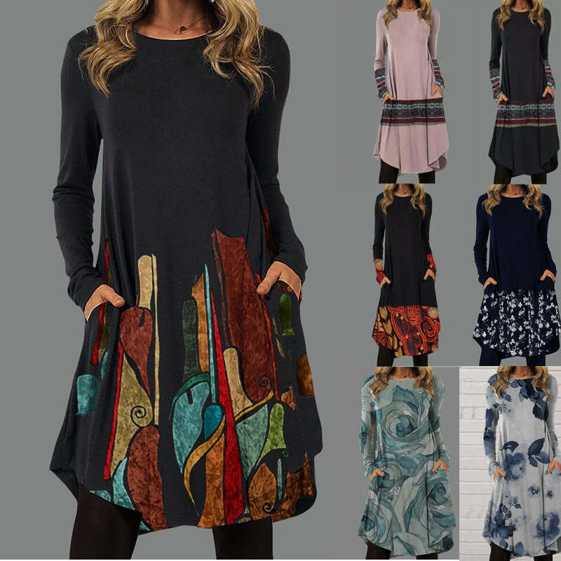 New version of European American ethnic style fashionable spring and autumn skirt 2024 new casual fashion trend clothing