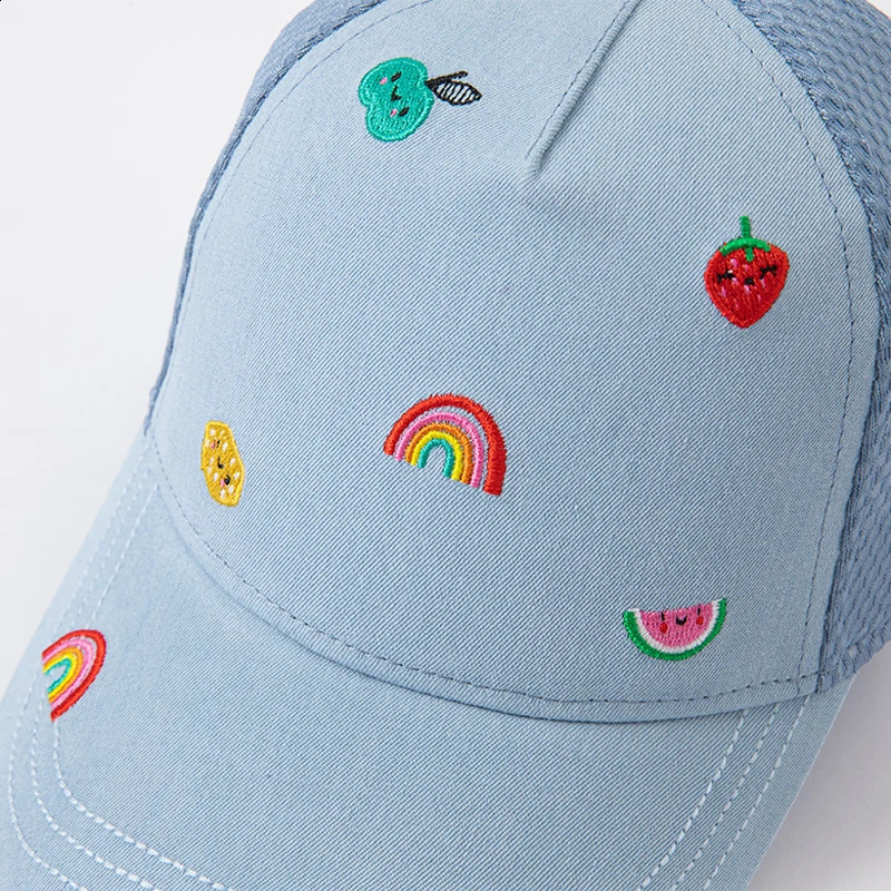 DB2221507 dave bella summer born baby girls fashion cartoon embroidery hat cute children girl hat 250206