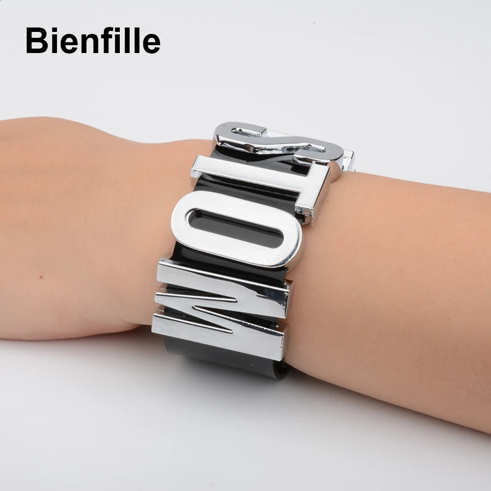 Fashion Cosplay Jewelry Customized Gift Handcrafted Custom Letter Bracelet Harajuku Kawaii Personalized Name Clear PVC Cuff 250206