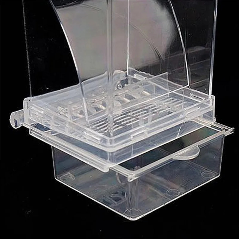 No Mess Bird Feeders Automatic Parrot Feeder Drinker Acrylic Seed Food Container Cage Accessories For Small And Medium Parakeets 250207