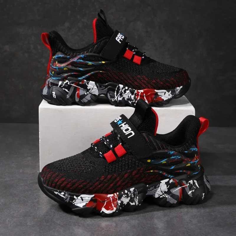 2023 Fashion Kids Shoes Boys Sneakers Knit Comfortable Children Casual Sneakers 6 To 12 Years Sports Tennis Shoes for BoyXJ250207