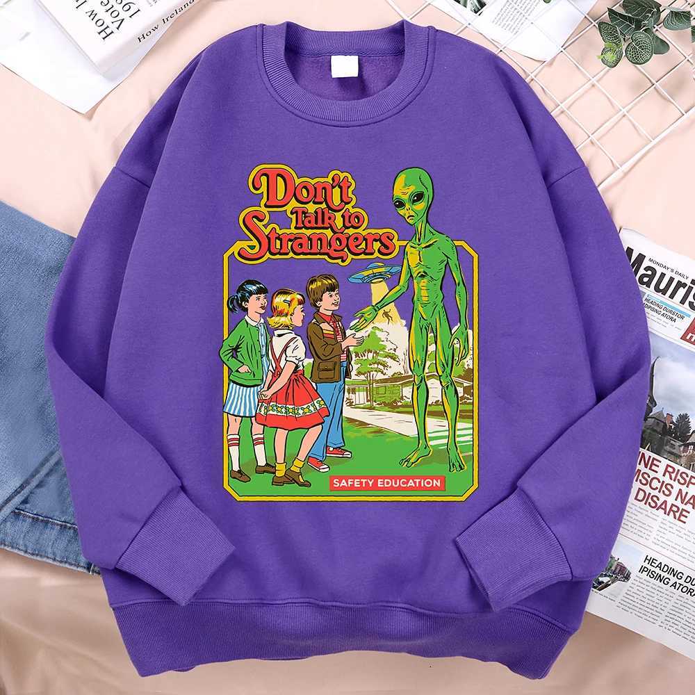 Dont Talk To Strangers Men Women Hoody Warm Fleece Hoodies Hip Hop Autumn Sweatshirt Fashion Fleece Loose Sportswear Couple W250207