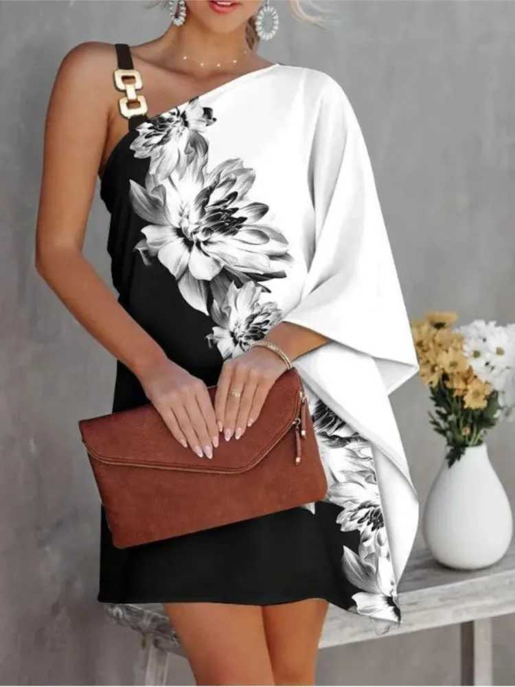 Summer Print Women Dress Fashion Sexy Loose Ele Casual Dresses Fe Office Clubwear Party Dress Robe Femme New 2024XJ2500207
