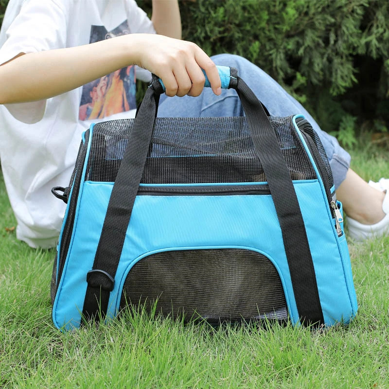 Cat Dog Soft-Sided Pet Travel Breathable Mesh Small Dog Cat Outdoor Tent Outgoing Pets Handbag 250206