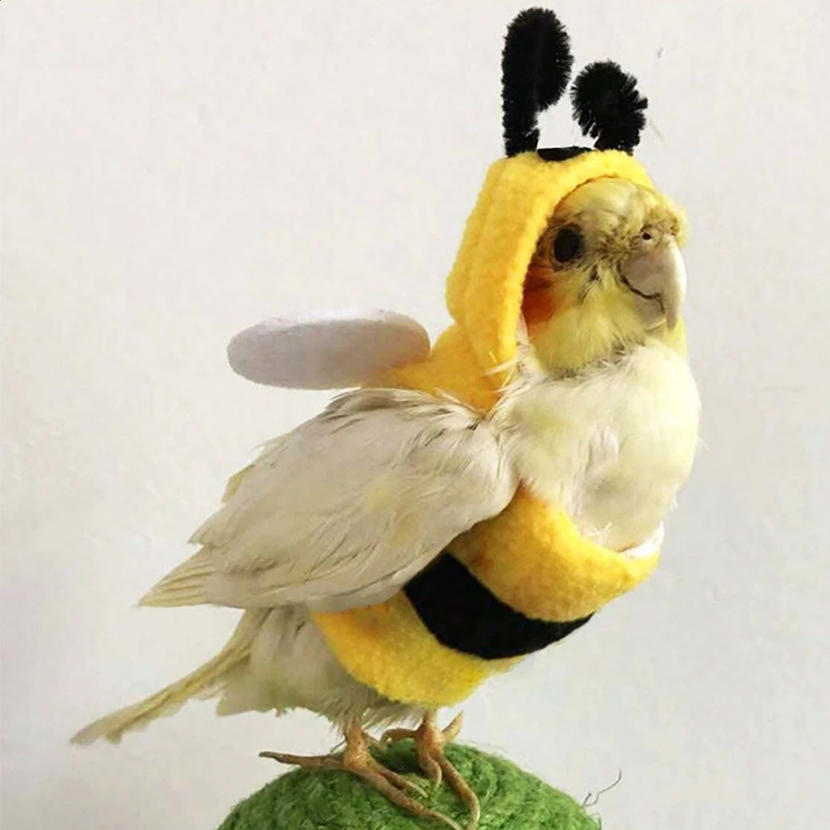 1pc-Bird Clothes Parrot Bee Costume Pet Small Animals Clothes Bee Shaped Hoodie Soft Skin Friendly Pet Bird Suit For Parrots 250206