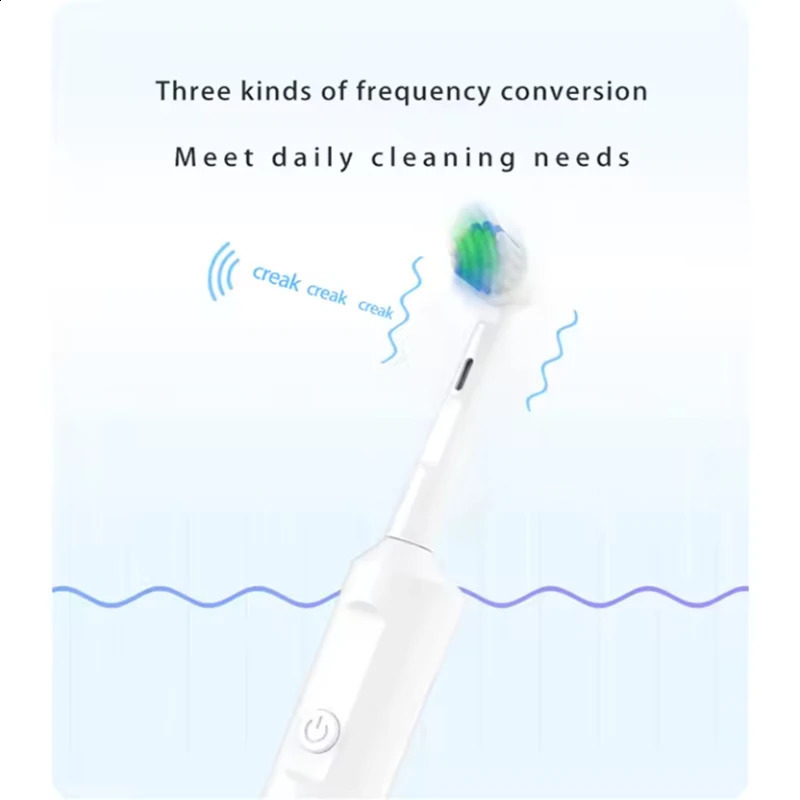 USB typeC Fast Rechargeable Rotating Electric Toothbrush 3 Modes Rotary Electric Toothbrush with Travel Case 2 Brush Heads 250206