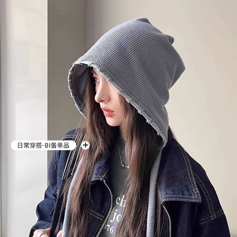 Loose big head circumference pile cap for children to look small lazy, with a cool lazy pullover confinement hat, autumn and winter Western style baot