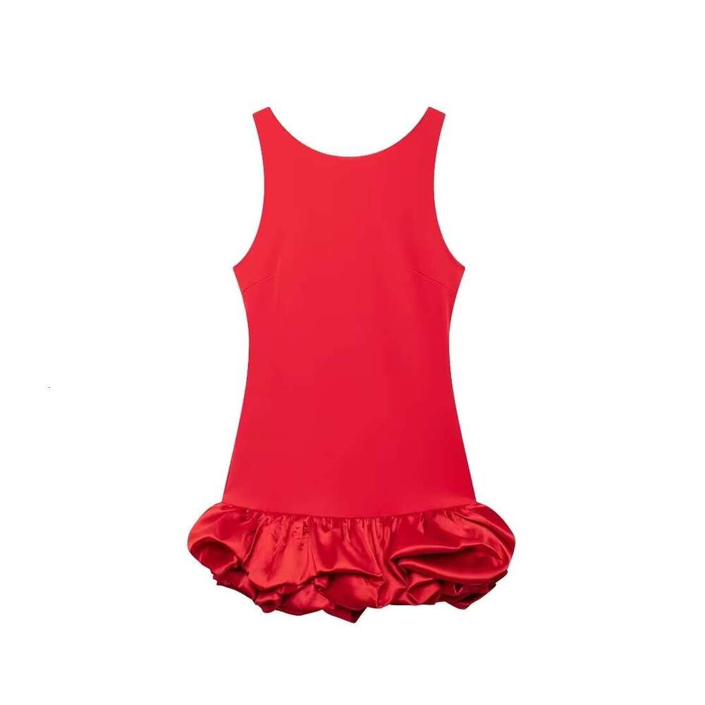 Dress Sexy Solid White Wer Bud Tierred Red Mini Safety Pants Women New Spring Summer Fashion Party Dress