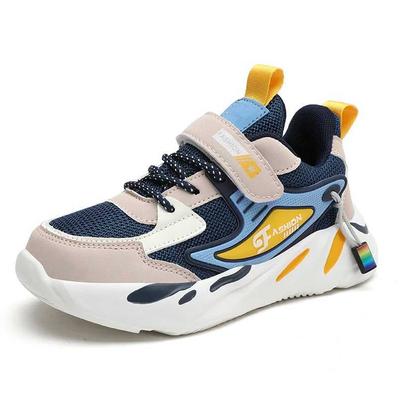 2024 childrens sports shoes mesh breathable running shoes childrens flat casual shoes large size 40 W250407