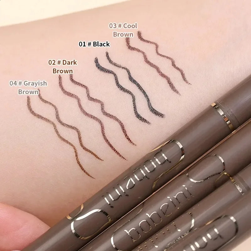 Waterproof Quick Dry Liquid Eyeliner Pen Lasting Lying Silkworm Eyeliner Pencil Ultra-fine Matte Black Brown Beauty Eyes Makeup 250206