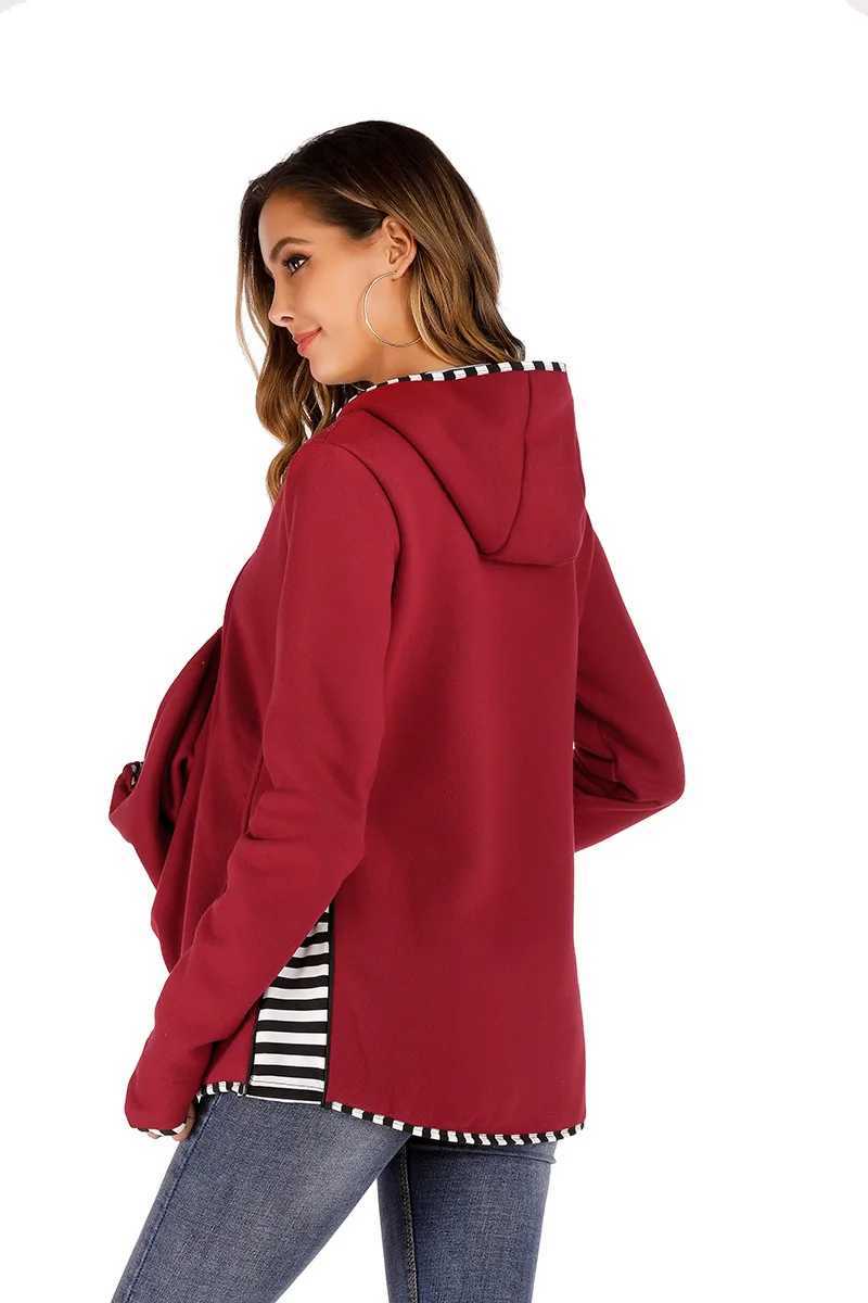 Long Sleeve Maternity Warm Cotton Clothing Mother Autumn Winter Women Hoddies Carry Baby Holder Infant Sweatshirt Jacket Carrier W250207