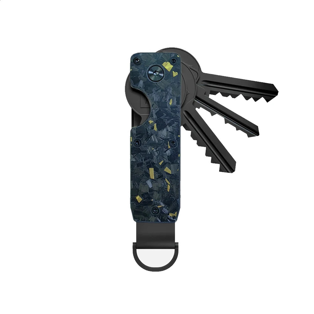 PT034,Organizer Compact Holder Metal Key Chain Minimalist key case holder for keychain Secures 1-5 Keys 250206