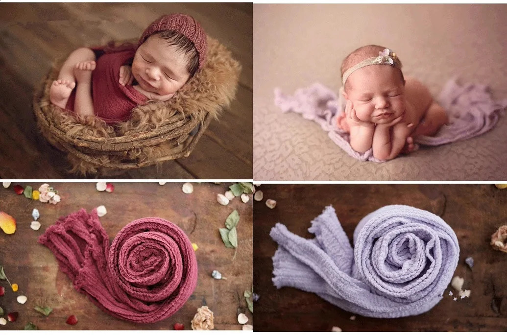 born Pography Props Wrap Soft Stretchable Cotton Swaddling Pography Backdrop Babies Accessories 250206