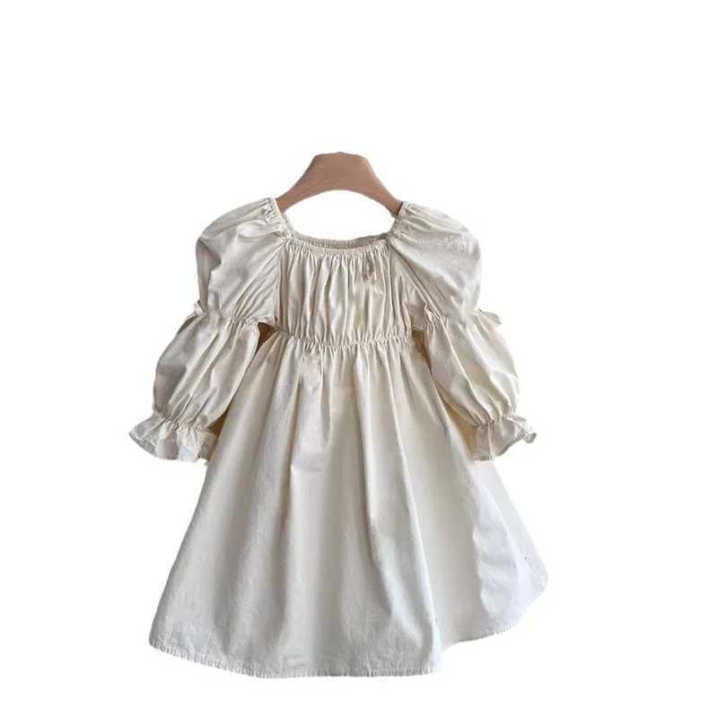 Clearance 90cm and 100cm 22236 Family Clothes Parent-child Dress Autumn Fashion Girls Dress Bubble Sleeve Princess Clothes W250207