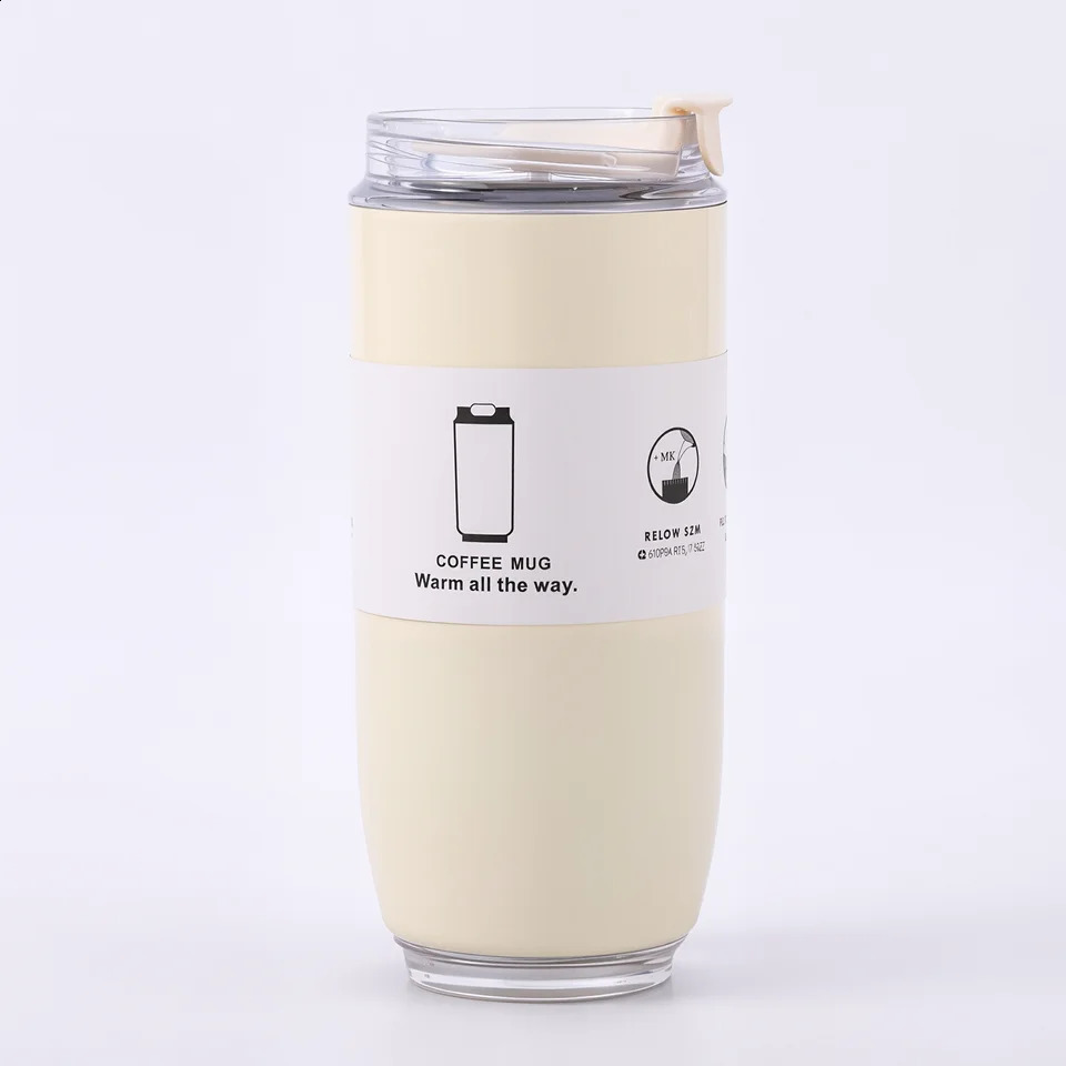 15oz Insulated Stainless Steel Tumbler Vacuum Sealed Travel Coffee Mug | Reusable Thermal Cup With Lid Paracord Handle| Leak 250207 W260226