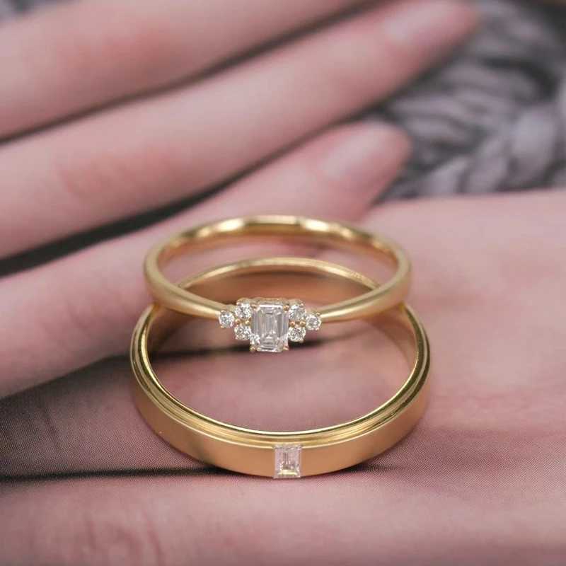 Designer Handcrafted Elegant Diamond Shape S925 Sterling Silver Mens Womens Couple Rings Engraved Wedding Engagement Gift W250207