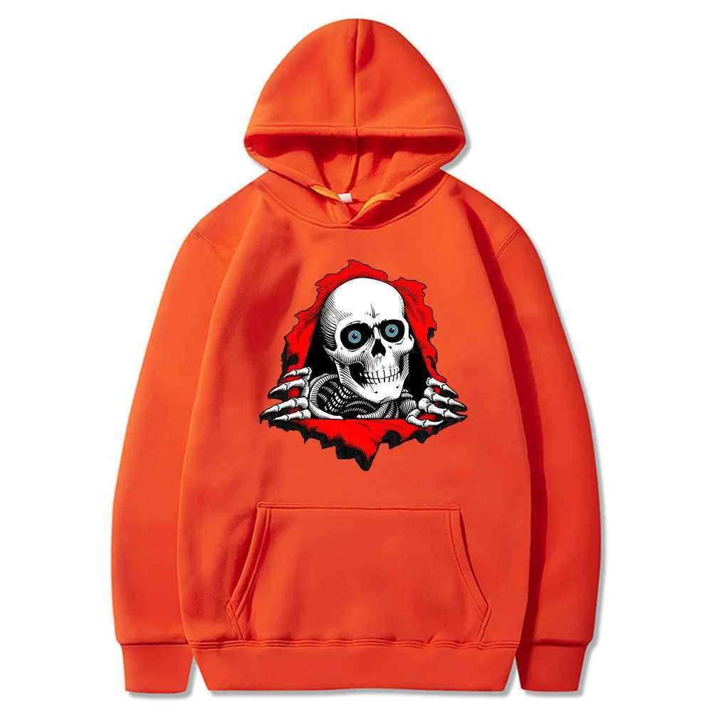 2024 Autumn and Winter Fashion Skull Print Couple Men is Hoodie Pullover Casual Sports Shirt Hip Hop Street Wear Sweater W250207