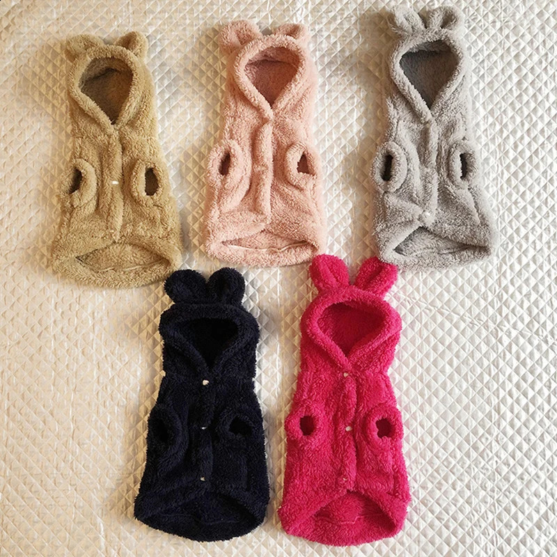 Fleece Dog Hoodie Winter Pet Dog Clothes for Dogs Coat Jacket Soft Ropa Perro French Bulldog Clothing for Dogs Pets Clothing Pug 250206
