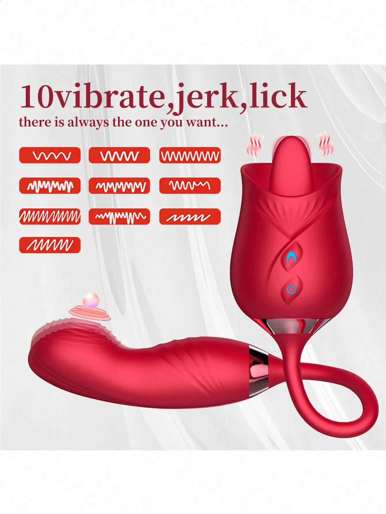 Rose Toy Clitoris Tongue Licking Vibrator Vagina 10 Vibrator Stimulator Adult Goods Sucking Sex Toys For Women 250108