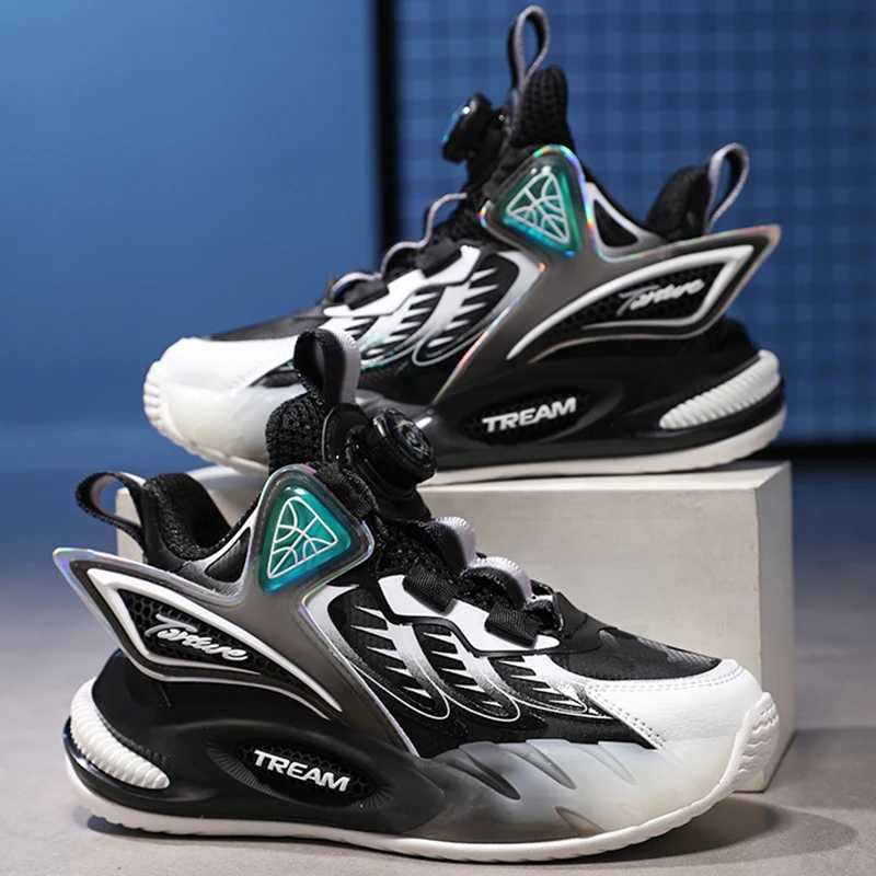 Childrens Running Shoes Leather Cushioned Outdoor Sports Shoes New Casual Wear-resistant Fashionable Walking Shoes for KidsXJ250207