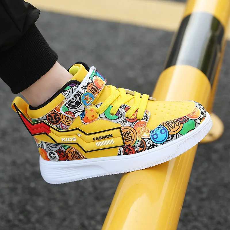 Winter Warmth Childrens Casual Shoes Light Soft Sold Rebound Fashion Board Shoes High Top Wear-resistant Sports Shoes for Kids W250207