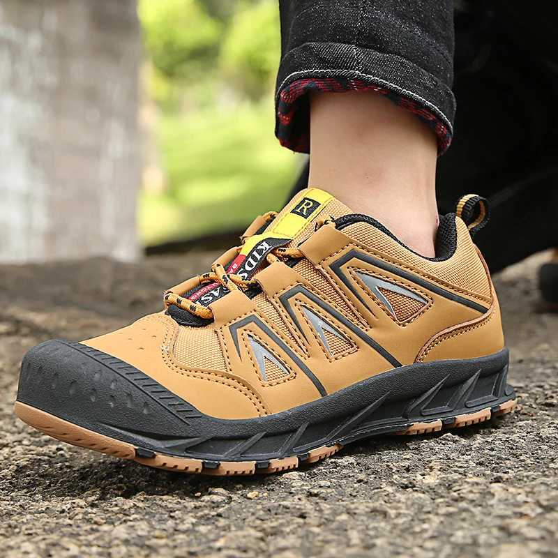 Childrens hiking shoes boys fashionable tactical sports shoes childrens outdoor sports shoes rubber anti slip hiking shoes W250207