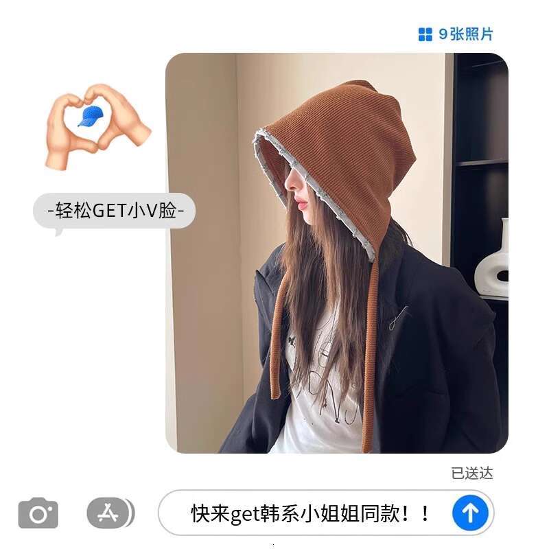 Loose big head circumference pile cap for children to look small lazy, with a cool lazy pullover confinement hat, autumn and winter Western style baot