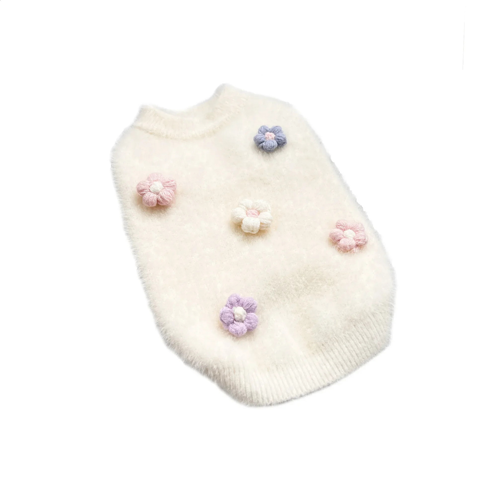 Pet Sweater Flower Sweater Cute Cat Clothing Winter Pet Clothing Dog Bottom Coat Dog Winter Coat Dog Sweater Puppy Clothes 250206