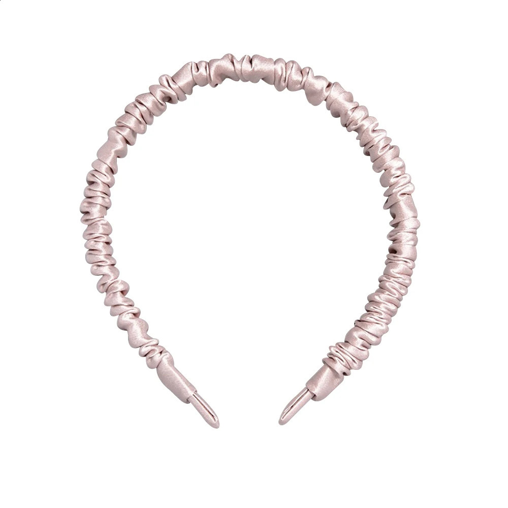 100% Natural Mulberry Silk Headband Silk Elastics Hair Hoop Band Headwear Hairbands for Women Girl Hair Accessories 250207