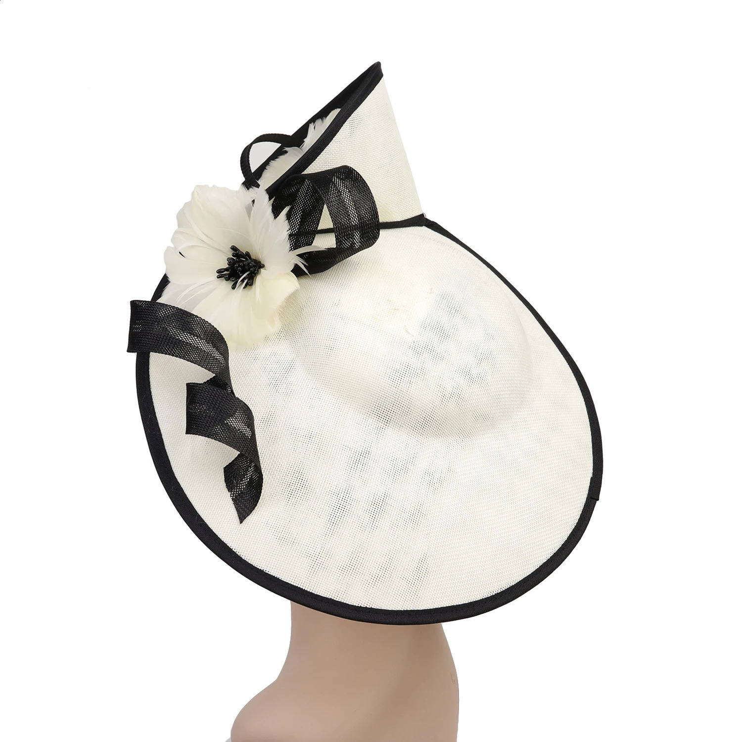 Sinamay Flower Fascinator Perfect Wedding Hat Unique Derby Party Hat Fashion Top Church Hats Bride Fascinators Female 250207