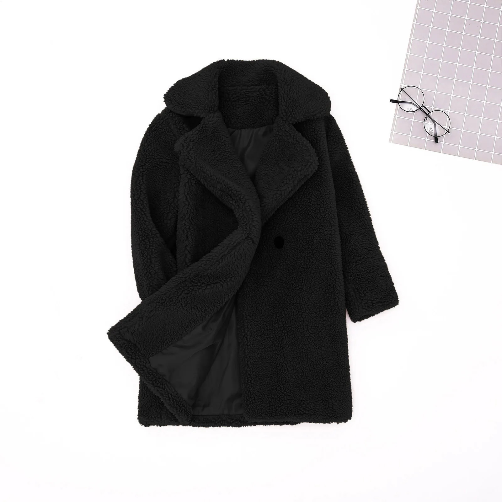 Baby Girls Thicken Winter Jackets Toddler Solid Blends Lambs Wool Clothes Kids Warm Fleece Outerwear Children Long Overcoat 1-5Y 250206