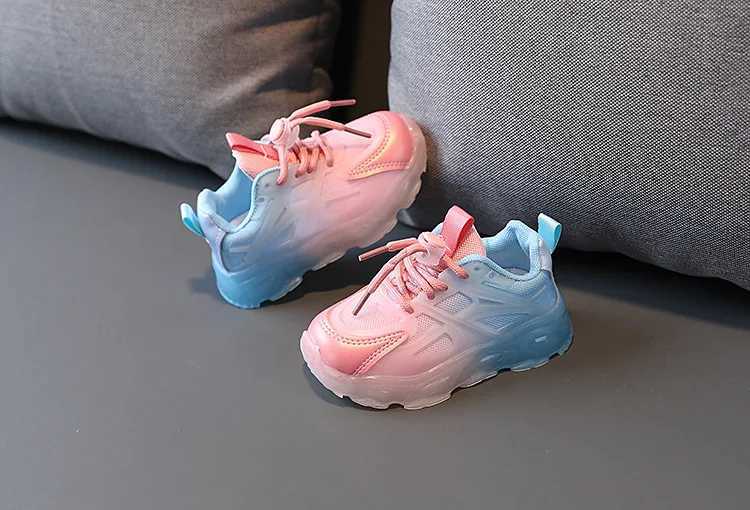 Kids Breathable Glowing Light Shoes Girls Shining Light Sports Sneakers Kids LED Sneakers Childrens Light-emitting Sports ShoesXJ250207