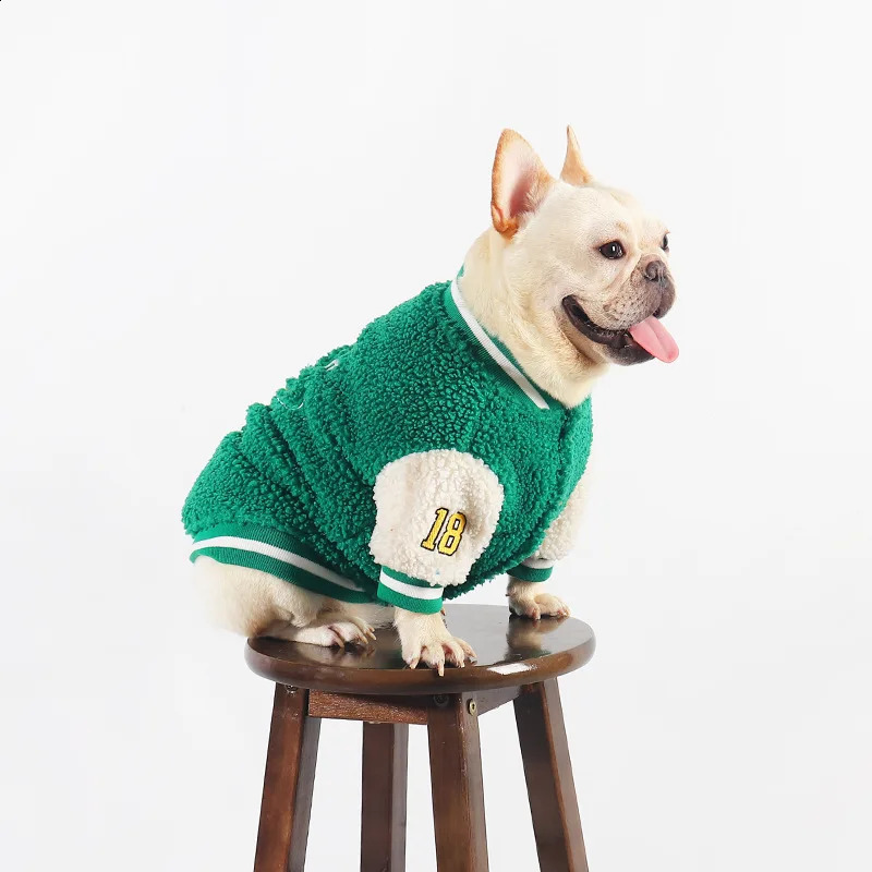 Pet clothing dog fall and winter thickened warm baseball coat jacket sweater 250206