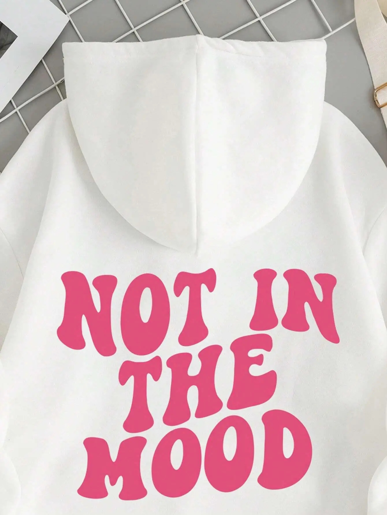Not In The Mood Personality Letter Male Hoody Fashion SXXL Autumn Sweatshirt High Quality Hooded Simple Casual Sportswear 250207