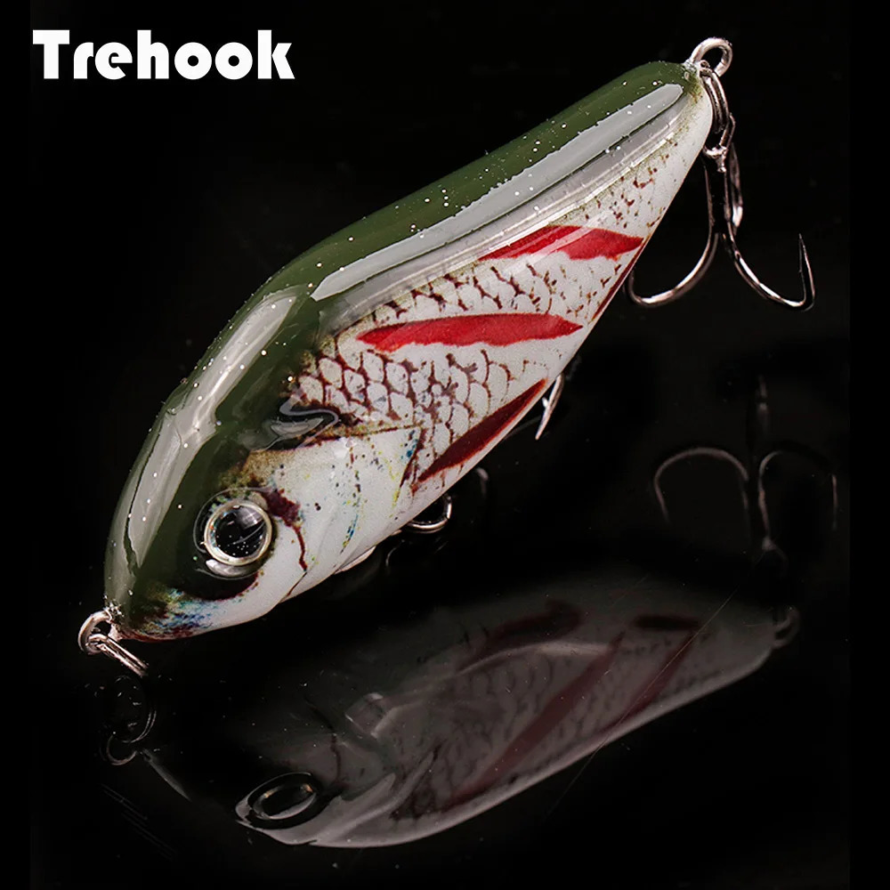 TREHOOK 6cm8cm10cm Slider Jerkbait Sinking Wobblers For Pike Crankbait Fishing Lure Rattling And Vib Winter Tackle 250207