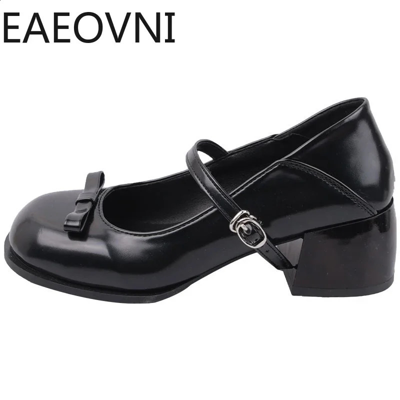 2024 Spring Mary Jane Shoes Womens Elegant Low Heel Shoes Fashion Casual Buckle Single Shoes Ladies College Style Footwear 250206