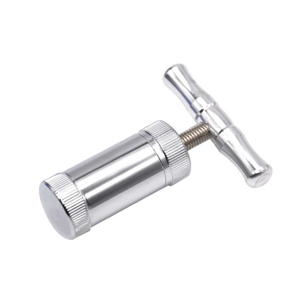 1pc Aluminum Alloy T Shape Press Tool For Spice Garlic Pepper Salt Can Be Rotated Squeezed To Store Tobacco Leaves PockeXJ250207