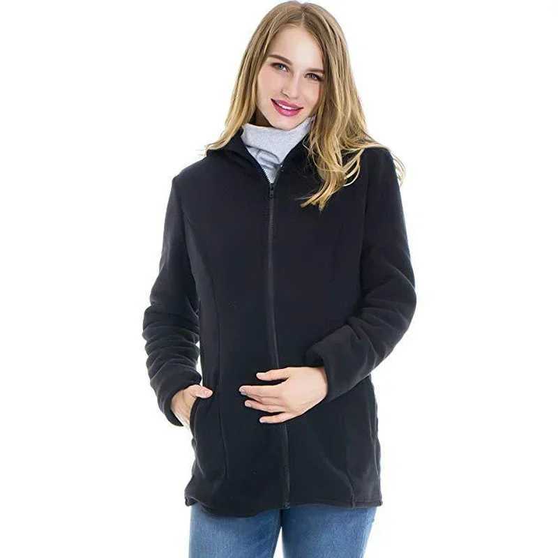 Pregnant Kangaroo Mom Hooded Jacket Baby Sweater Detachable Multi functional Postpartum Mom Outdoor Breastfeeding Coat W250207
