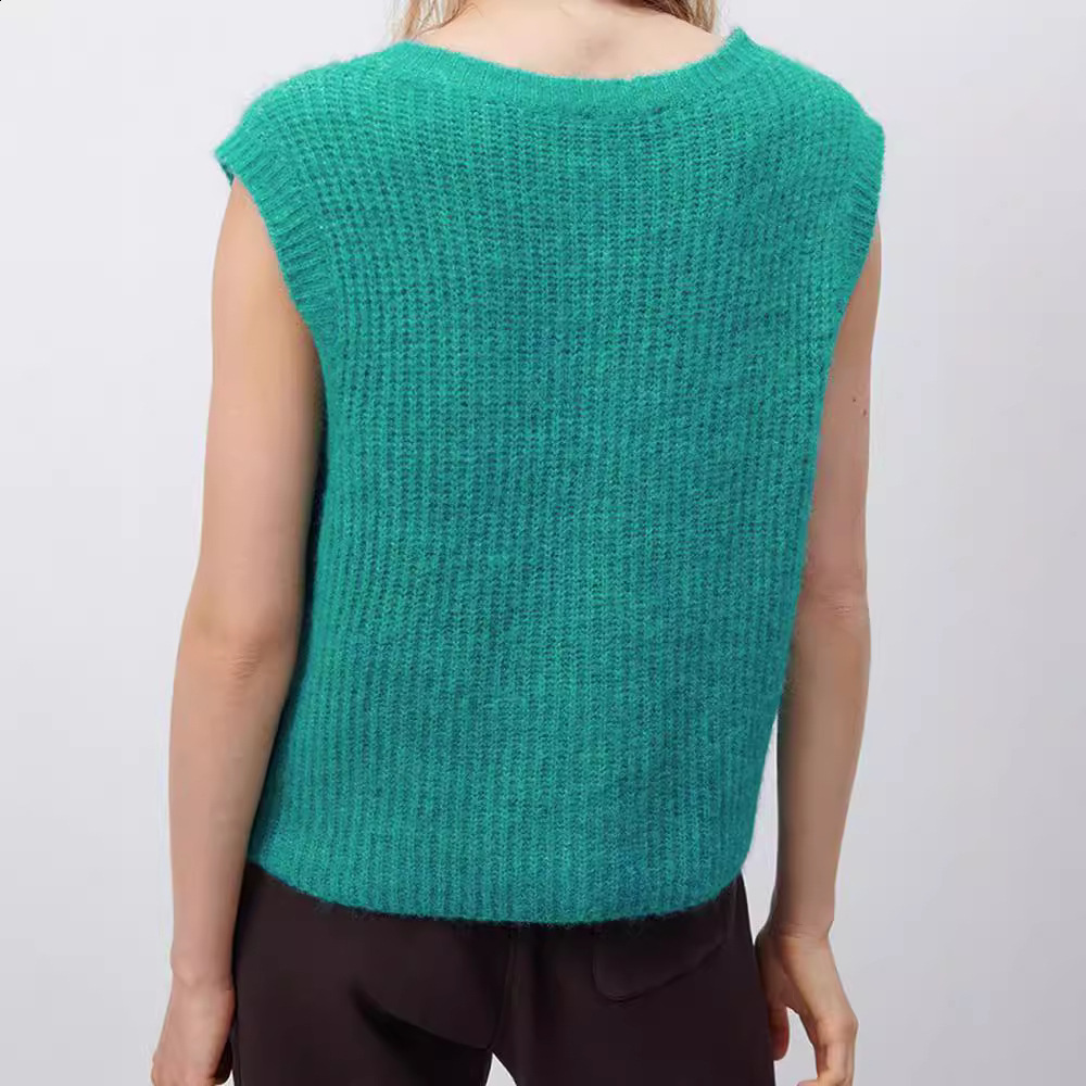 Gaono Women Knitted Tank Tops Casual Summer Solid Color Button Front Basic Vest Sleeveless Shirt y2k Aesthetic Clothes 240814