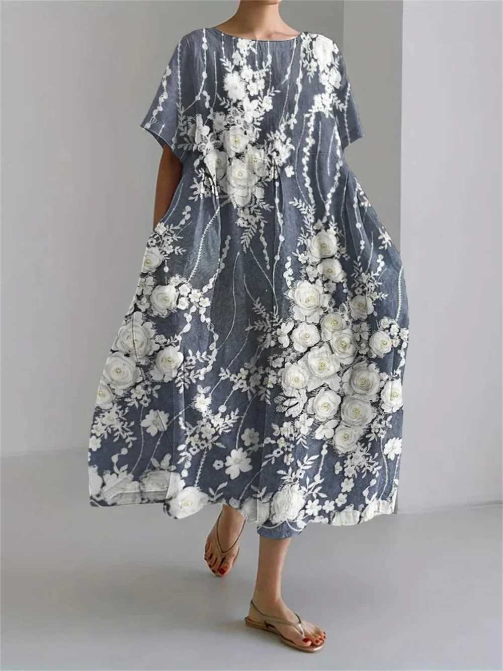 Classic And Simple Daily Travel Versatile Dress Loose Dress Cool And Fashionable Summer Casual Womens Dress Design PrintedXJ2500207